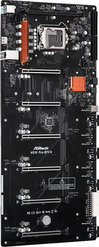 ASRock H510 PRO BTC+ LGA 1200 Intel H510 for Cryptocurrency Mining (BTC)  Intel Motherboard